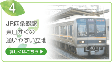4.JJR四条畷駅東口すぐの通いやすい立地
